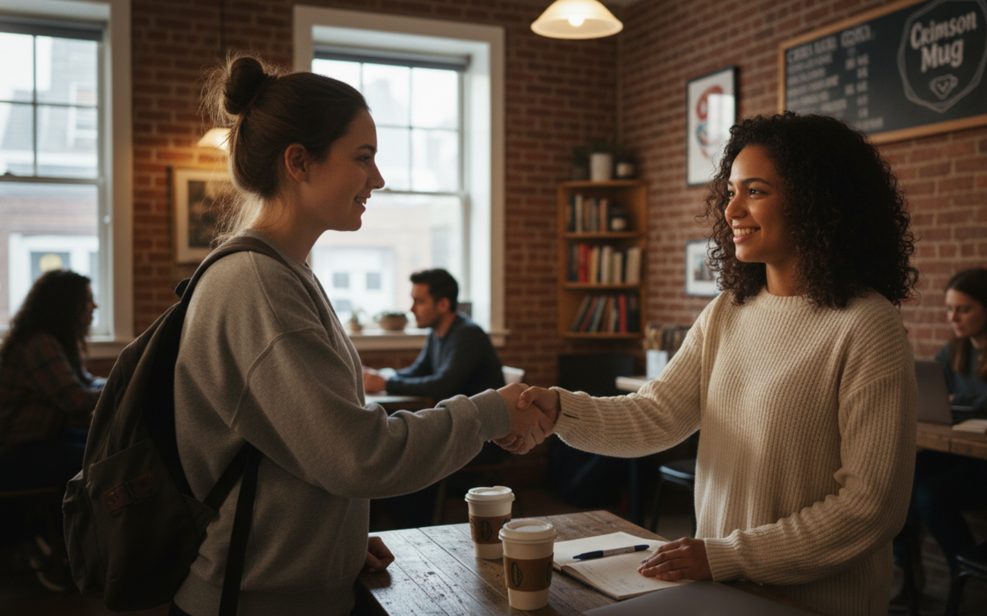 Harvard students connecting through Facebook groups and campus boards to find roommates, sublets, and short-term student housing options near Harvard University.
