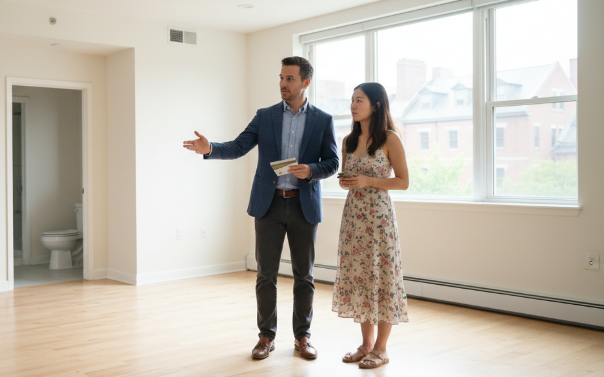 Harvard student looking at apartments in Cambridge, MA, highlighting the competitive off-campus housing market near Harvard University.