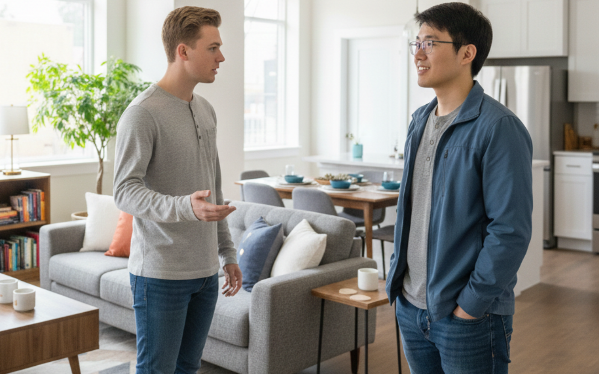 MIT student browsing a short-term sublet, exploring co-op housing, student sublets, and flexible off-campus housing options